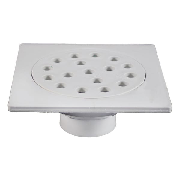 9in. x 9in. Square PVC Utility Drain with 4in. Hub